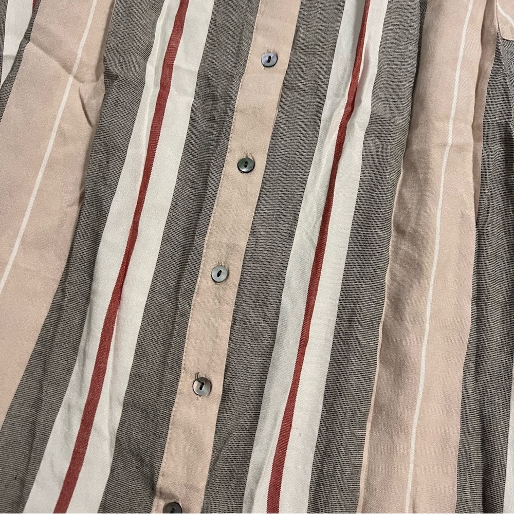 O’Neill Striped Midi Skirt with Button Front Size Large - Picture 8 of 13